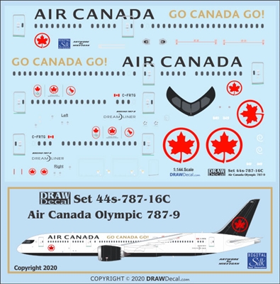 1:144 Air Canada (2017 cs)  2018 & 2020 Olympics Boeing 787-9