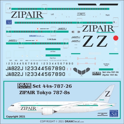 1:144 ZIPAIR Tokyo Boeing 787-8