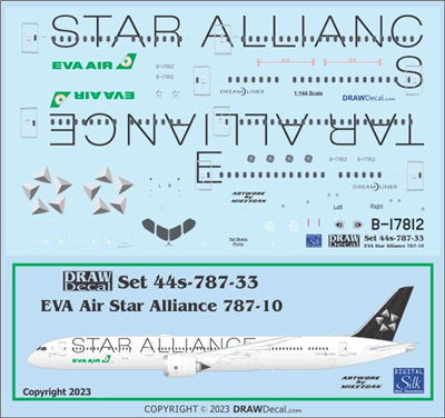 1:144 Eva Air 'Star Alliance' Boeing 787-10