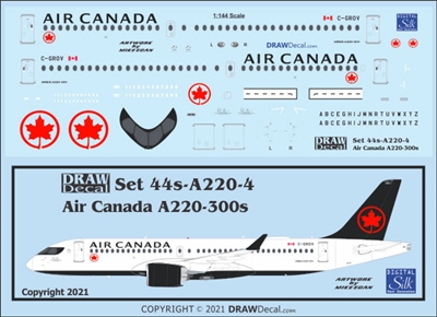 1:144 Air Canada Airbus A.220-300