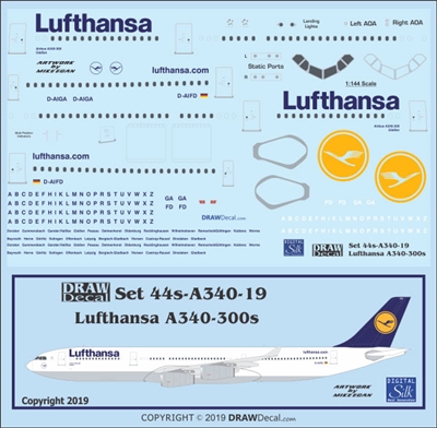 1:144 Lufthansa Airbus A.340-300