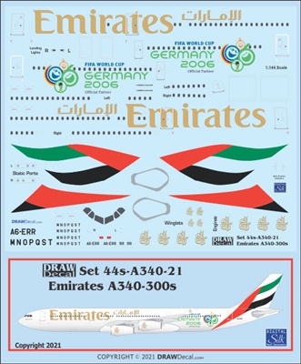 1:144 Emirates  Airbus A.340-300