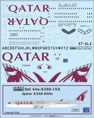 1:144 Qatar Airways Airbus A.350-900