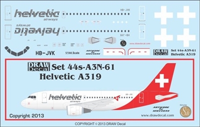 1:144 Helvetic Airbus A.319