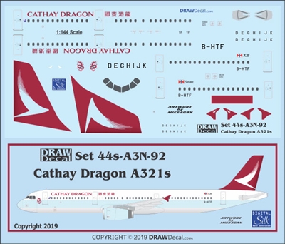 1:144 Cathay Dragon Airbus A.321