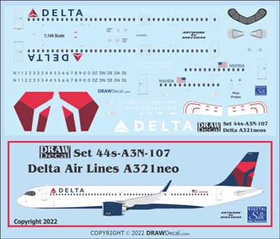 1:144 Delta Airlines Airbus A.321NEO