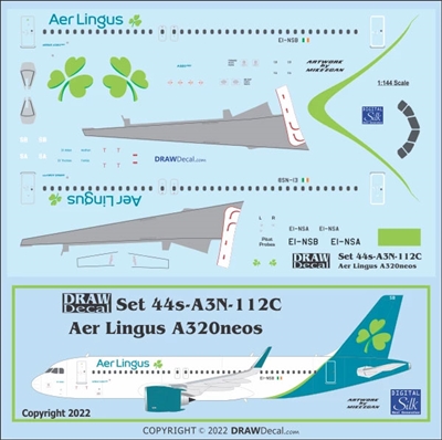 1:144 Aer Lingus Airbus A.320NEO (with Corogard)