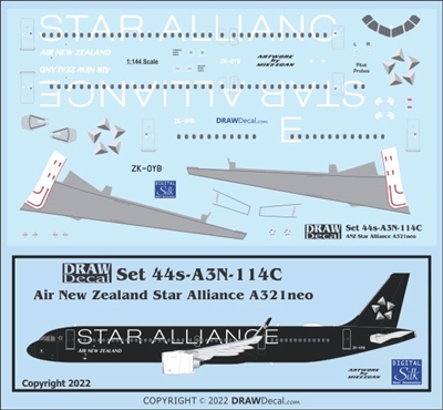 1:144 Air New Zealand 'Star Alliance' Airbus A.321NEO (with Corogard)