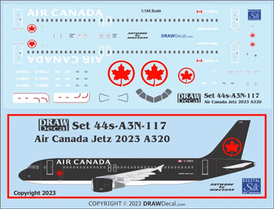 1:144 Air Canada Jetz (2023 cs) Airbus A.320
