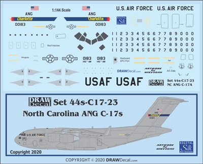 1:144 USAF North Carolina ANG  McDD C17 Globemaster III