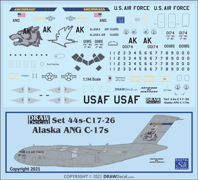 1:144 USAF Alaska ANG  McDD C17 Globemaster III