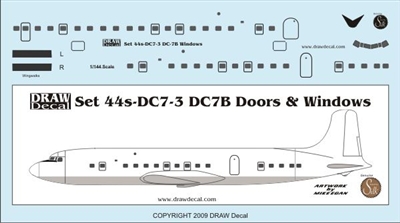 1:144 Douglas DC-7B Windows, Doors & Details