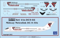 1:144 Midway Airlines Metrolink Douglas DC-9-30