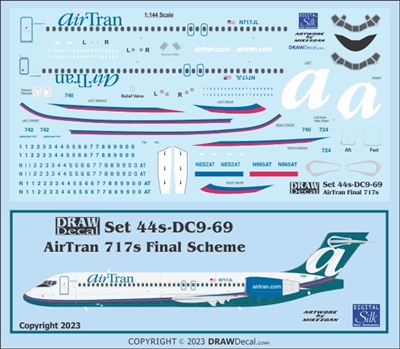 1:144 AirTran (later cs)  Boeing 717-200