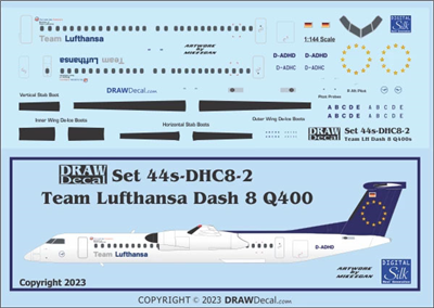 1:144 Team Lufthansa  DHC-8 Dash 8 Q400