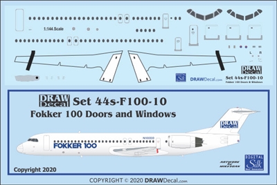 1:144 Fokker 100 Doors & Windows