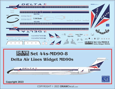 1:144 Delta Airlines ('Widget'cs) McDD MD-90-30