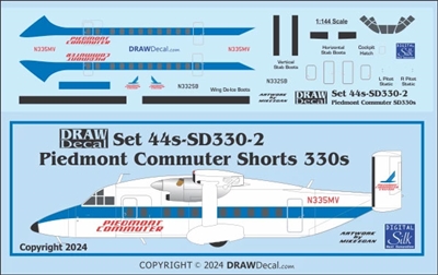 1:144 Piedmont Commuter / CCAir Shorts 330