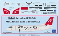 1:144 NWA Airlink Saab 340B