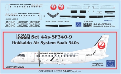 1:144 Hokkaido Air System Saab 340B