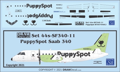 1:144 Castle Aviation 'PuppySpot'  Saab 340B