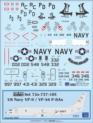 1:72 US Navy Boeing P-8A Poseidon VP-9 Golden Eagles, VP-46 Grey Knights