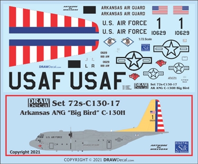 1:72 USAF 'Arkansas ANG' "Big Bird" C.130H Hercules