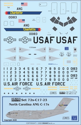 1:72 USAF North Carolina ANG  McDD C17 Globemaster III