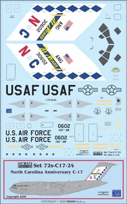 1:72 USAF North Carolina ANG  '70th Anniversary' McDD C17 Globemaster III