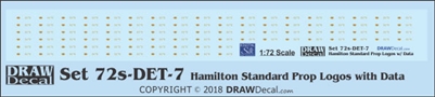 1:72 Hamilton Standard Prop Logos (92) with Data Blocks