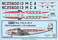 1:72 Mid Continent Airlines Lockheed L.18 Lodestar