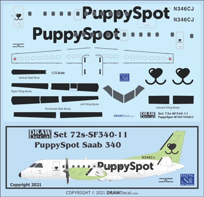 1:72 Castle Aviation 'PuppySpot'  Saab 340B