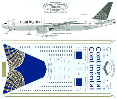 1:144 Continental Airlines Boeing 777-200 *Sold Out*