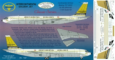 1:144 Continental Airlines 'Golden Jet' Boeing 707-320C