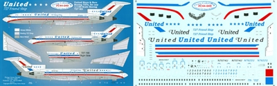 1:144 United Airlines 'Stars & Bars' Boeing 727's