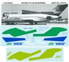 1:144 Air West (Blue & Green) Boeing 727-100