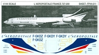 1:144 L'Aeropostale Boeing 727-200