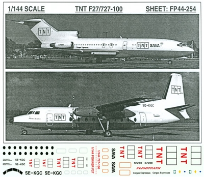 1:144 TNT Boeing 727-100, Fokker F.27