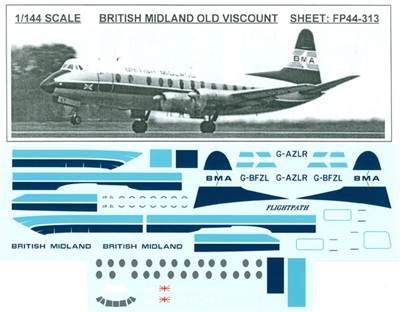 1:144 British Midland Vickers Viscount 800