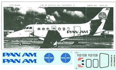 1:72 Pan Am Express Bae 3100 Jetstream 31
