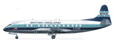 1:144 Vickers Viscount 800, British Midland