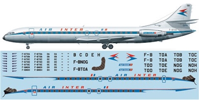 1:144 Se.210 Caravelle 12, Air Inter (1970's cs)