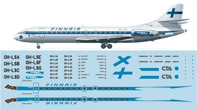 1:144 Se.210 Caravelle 10B, Finnair (1970's cs)