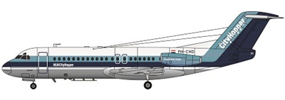 1:144 Fokker F.28 Fellowship 4000, NLM Cityhopper