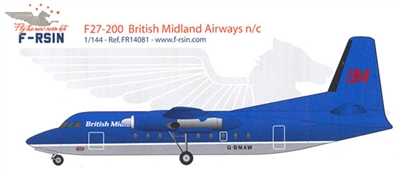 1:144 Fokker F.27 Friendship 200, British Midland