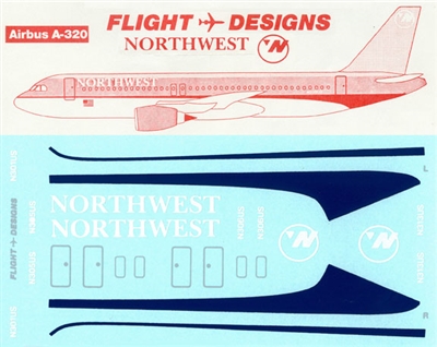 1:144 Northwest Airlines Airbus A.320