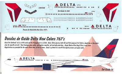 1:200 Delta Airlines (2007 cs) Boeing 767's