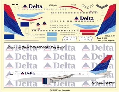 1:200 Delta 'Wavy Tail' Boeing 767-300