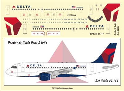 1:144 Delta Airlines (2007 cs) Airbus A.319