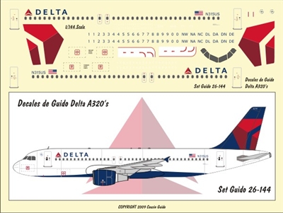 1:144 Delta Airlines (2007 cs) Airbus A.320